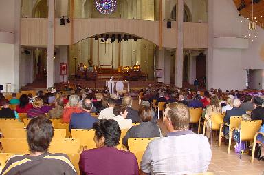The congregation, Auckland Cathedral of The Holy Trinity.